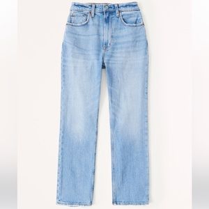 Abercrombie Curve Love Ultra High Rise Ankle Straight Jeans
